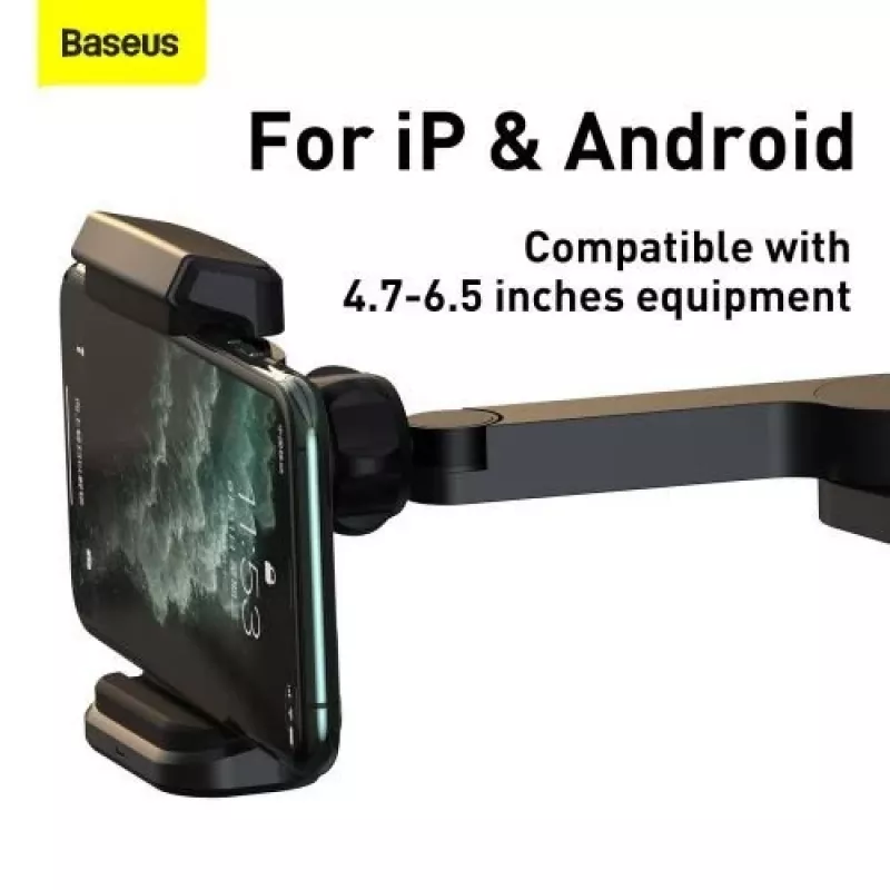 Baseus Soporte de coche con cargador inalámbrico Energy Storage para teléfono en el asiento trasero 15W Negro (WXHZ-01)