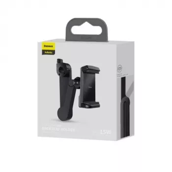Baseus Soporte de coche con cargador inalámbrico Energy Storage para teléfono en el asiento trasero 15W Negro (WXHZ-01)
