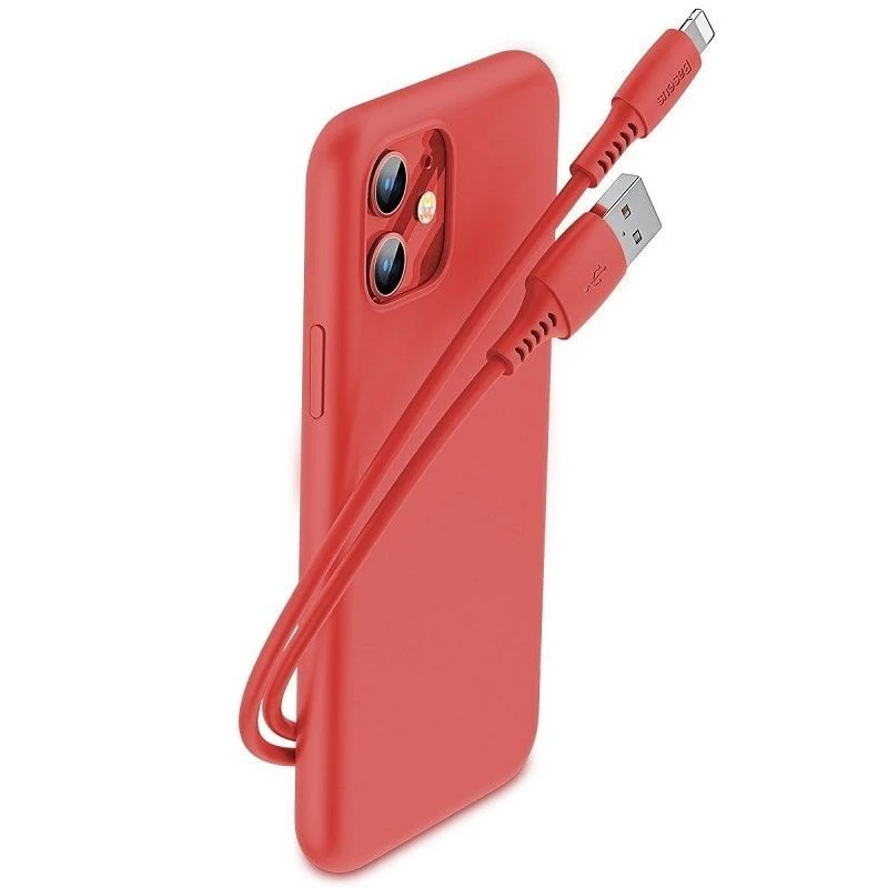 Baseus Cable Colorful USB-A a Lightning 2.4A 1.2m rojo