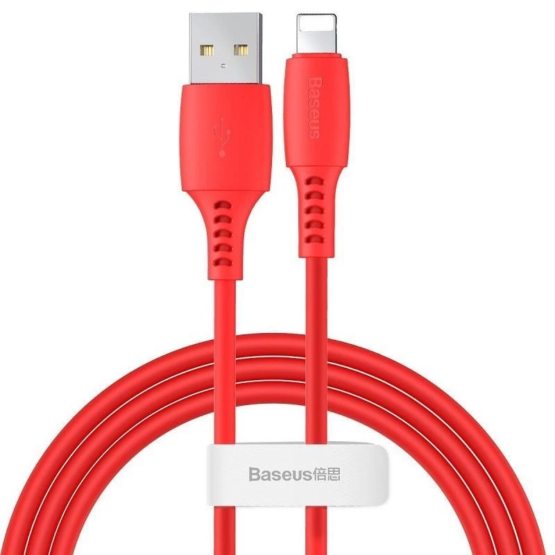 Baseus Cable Colorful USB-A a Lightning 2.4A 1.2m rojo