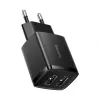 Baseus Cargador compacto 2x USB 10.5W negro