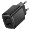Baseus Cargador compacto 2x USB 10.5W negro