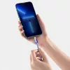 Cable de datos y carga rápida USB-C a Lightning Baseus serie Crystal Shine 20W 1,2 m morado (CAJY000205)