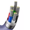 Cable de datos y carga rápida USB-C a Lightning Baseus serie Crystal Shine 20W 1,2 m morado (CAJY000205)