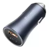 Baseus cargador de coche Golden Contactor Pro 40W USB-A USB-C QC4.0+ PD SCP gris