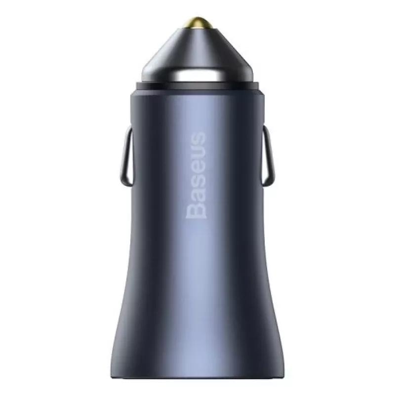 Baseus cargador de coche Golden Contactor Pro 40W USB-A USB-C QC4.0+ PD SCP gris