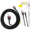 Baseus cable Lightning Cafule 2A, 3m rojo/negro (CALKLF-R91)
