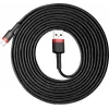 Baseus cable Lightning Cafule 2A, 3m rojo/negro (CALKLF-R91)