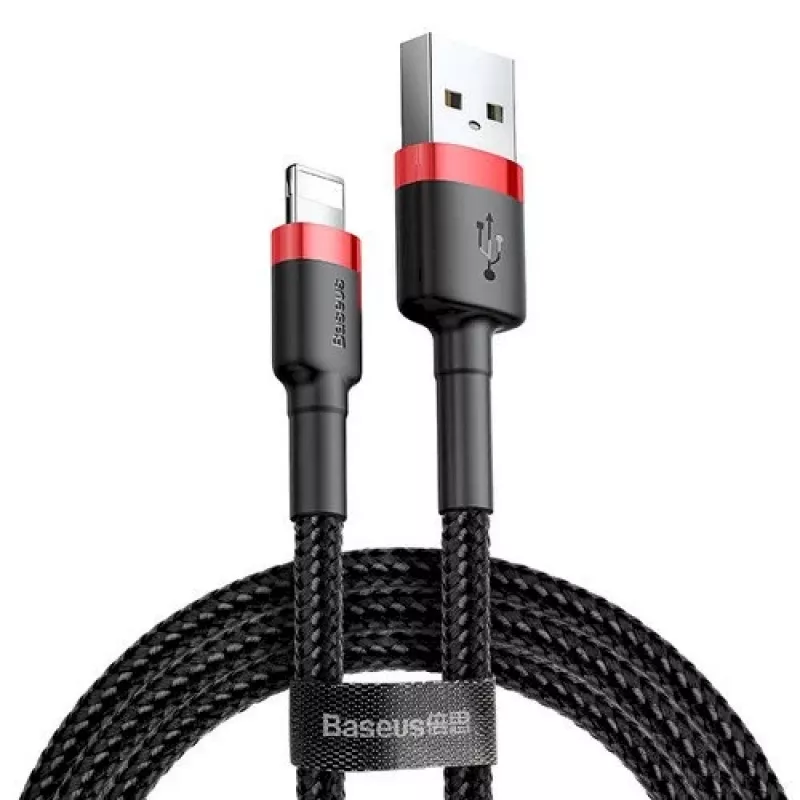 Baseus cable Lightning Cafule 2A, 3m rojo/negro (CALKLF-R91)