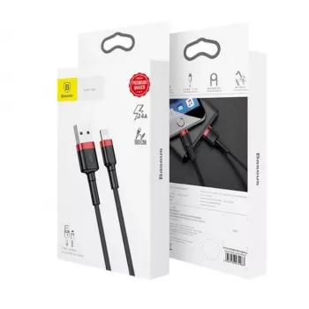 Baseus cable Lightning Cafule 2A, 3m rojo/negro (CALKLF-R91)