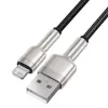 Baseus cable de datos Lightning serie Cafule metálico 2.4A 0.25m negro