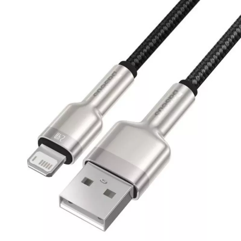 Baseus cable de datos Lightning serie Cafule metálico 2.4A 0.25m negro