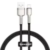 Baseus cable de datos Lightning serie Cafule metálico 2.4A 0.25m negro