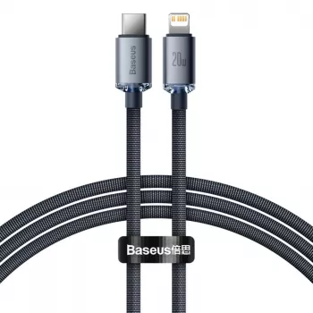 Cable Baseus Lightning a USB-C PD QC 20W 480Mbps 1,2m negro