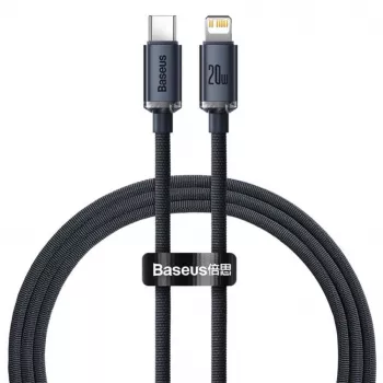 Cable Baseus Lightning a USB-C PD QC 20W 480Mbps 1,2m negro