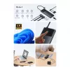 Baseus Metal Gleam Series Hub USB-C 10 en 1 USB-C a USB-C PD / USB-C / 3x USB-A / 2x HDMI / RJ-45 / SD / TF - negro