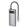 Baseus Metal Gleam Series hub USB-C 4 en 1, USB 3.0 + USB 2.0 + HDMI + USB-C PD, Plata