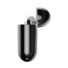 Baseus funda protectora de silicona ultrafina Metallic Shining con gancho para AirPods 1 / 2 negra