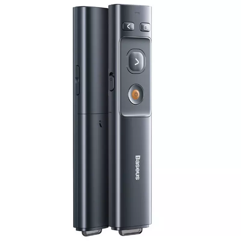 Baseus Orange Dot presentador inalámbrico con puntero láser rojo (2,4 GHz, USB-A, Space Grey)