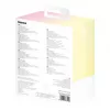 Baseus Popsicle 5200mAh 20W power bank con cable Lightning integrado y cable Baseus Simple USB-C a USB-C 60W 30cm blanco - Amarillo-Rosa