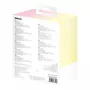 Baseus Popsicle 5200mAh 20W power bank con cable Lightning integrado y cable Baseus Simple USB-C a USB-C 60W 30cm blanco - Amarillo-Rosa