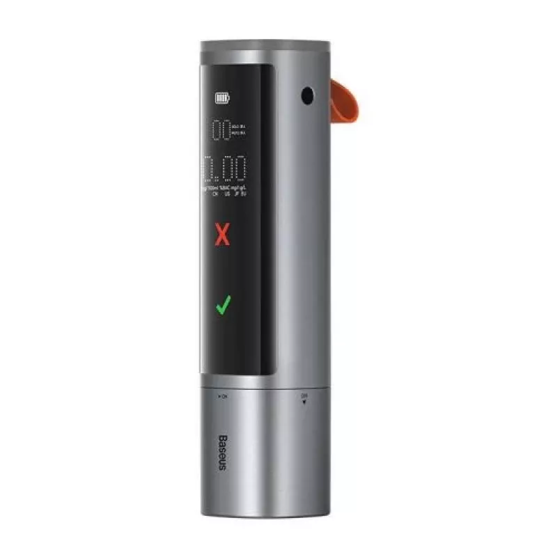 Baseus SafeJourney Pro alcoholímetro de coche, gris, USB-C, 470 mAh