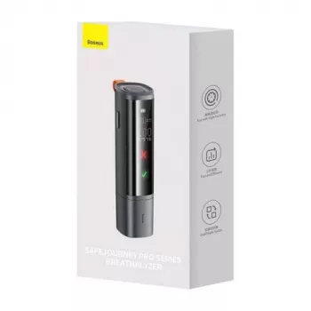 Baseus SafeJourney Pro alcoholímetro de coche, gris, USB-C, 470 mAh