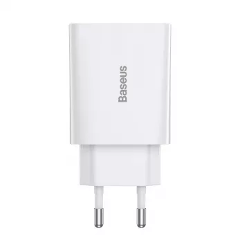 Baseus Speed Mini cargador rápido, USB-C, PD, 3A, 20W (Blanco)