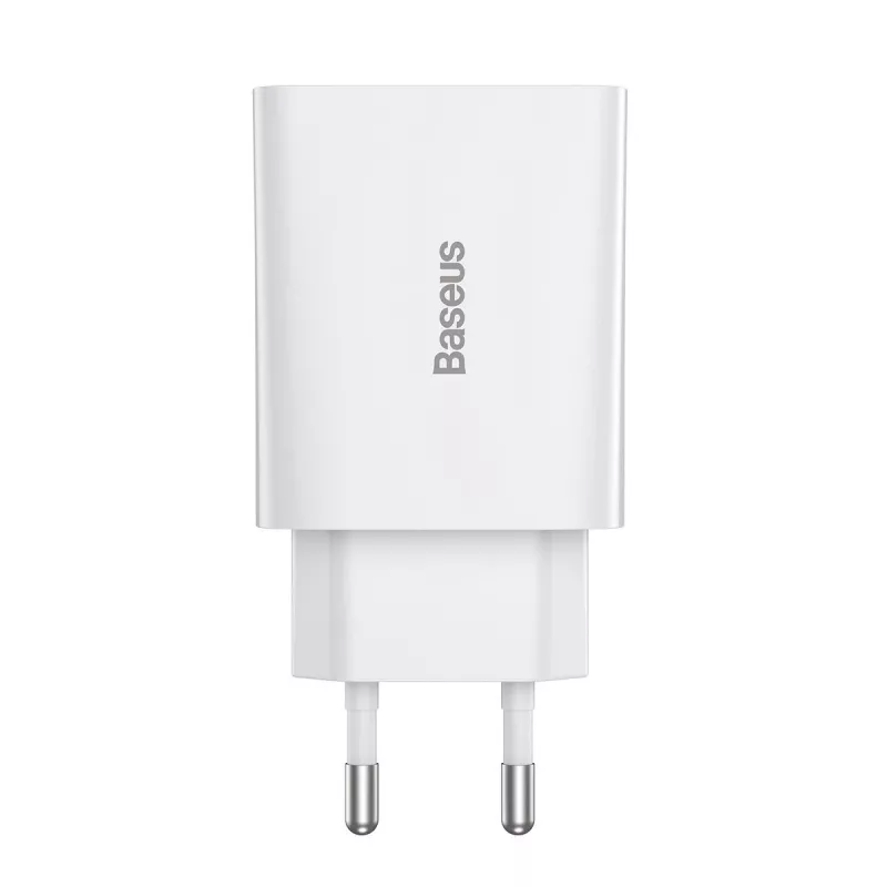 Baseus Speed Mini cargador rápido, USB-C, PD, 3A, 20W (Blanco)