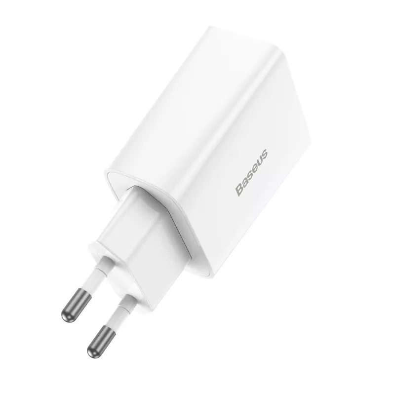 Baseus Speed Mini cargador rápido, USB-C, PD, 3A, 20W (Blanco)