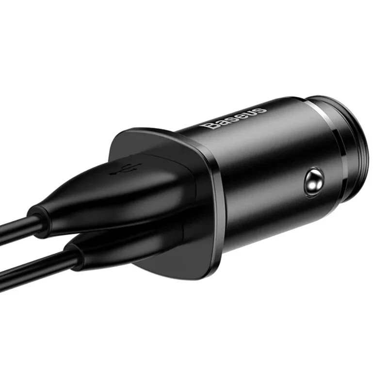 Baseus Square Cargador de coche PPS QC4.0 / PD3.0 5A 30W (Black)