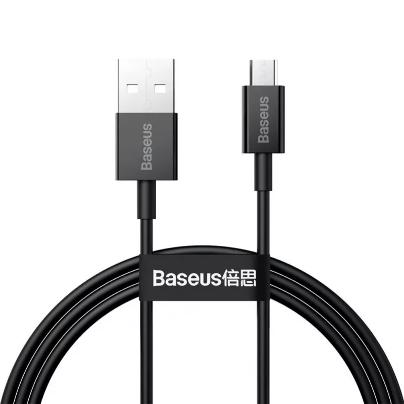 Baseus Cable de Datos y Carga Rápida Superior USB-A a Micro USB 1m Negro