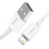 Baseus Superior Series cable Lightning, carga rápida, datos 2.4A, 1.5m blanco (CALYS-B02)