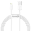 Baseus Superior Series cable Lightning, carga rápida, datos 2.4A, 1.5m blanco (CALYS-B02)