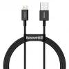 Baseus Cable de carga rápida y datos Superior USB-A a Lightning 1 m negro (CALYS-A01)