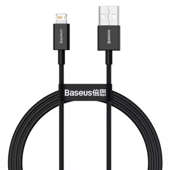 Baseus Cable de carga rápida y datos Superior USB-A a Lightning 1 m negro (CALYS-A01)