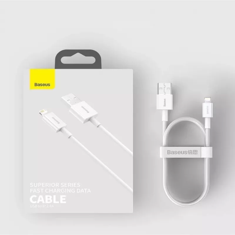 Baseus Cable de carga rápida y datos Superior USB-A a Lightning 1 m negro (CALYS-A01)
