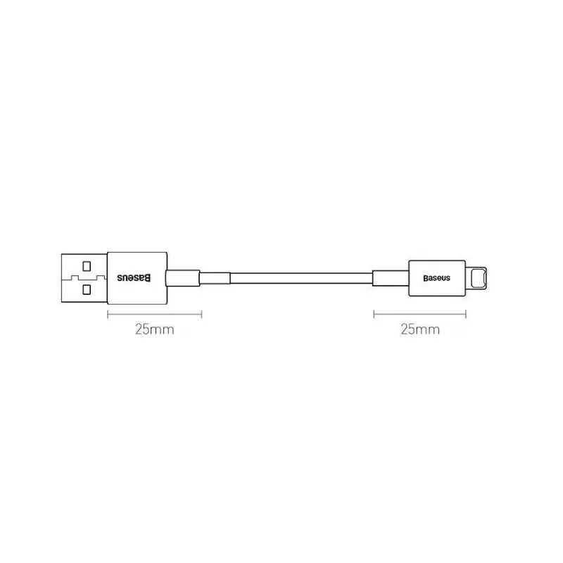 Baseus Cable de carga rápida y datos Superior USB-A a Lightning 1 m negro (CALYS-A01)