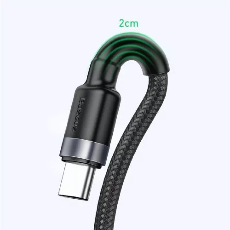 Baseus Cafule SuperCharge Cable de USB-A a USB-C, 40W, 5A, QC 3.0, 1 m, negro/gris