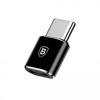 Baseus Adaptador OTG USB 2.0 Type-C a Micro USB (Negro)