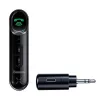 Baseus WXQY-01 Receptor Bluetooth 5.0 AUX para coche con función de carga Micro-USB – alcance 10 m, 145 mAh, negro