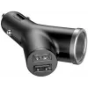 Baseus Y Type Cargador de coche, 2 USB + toma de mechero, 3,4A, negro (CCALL-YX01)