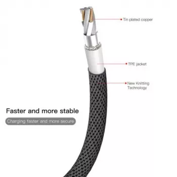 Baseus cable Lightning Yiven 1,8 m negro (CALYW-A01)
