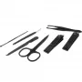 Set de manicura Basic Nature Studio 5 piezas, herramientas de acero inoxidable con estuche plegable de piel PU