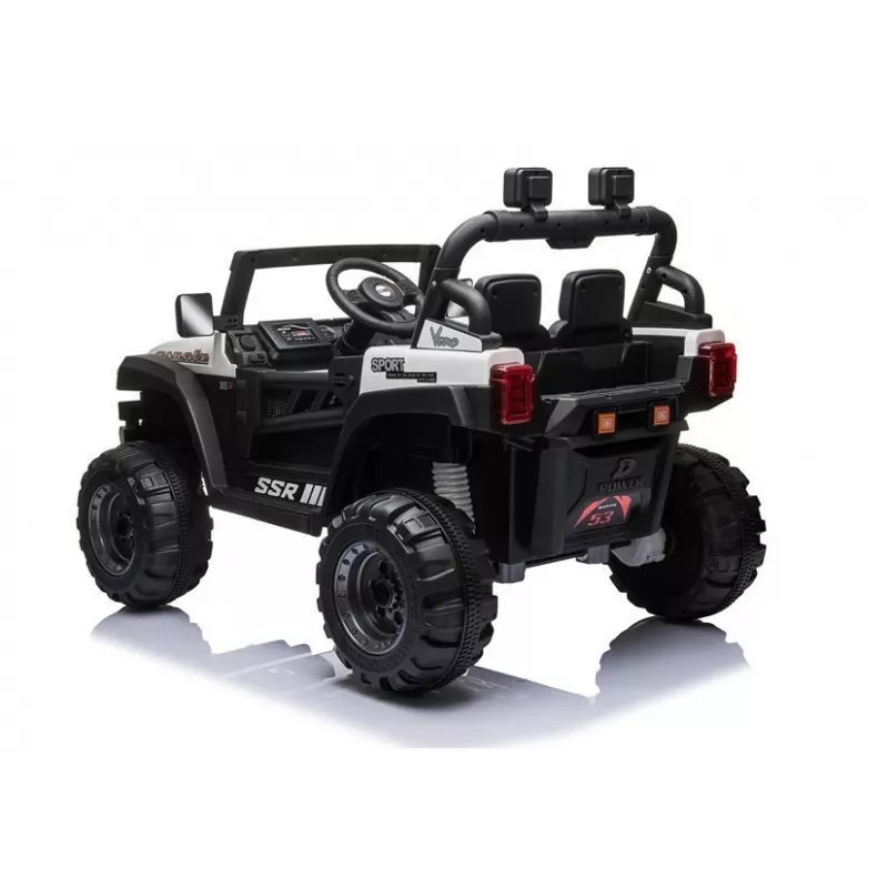 Coche eléctrico para niños BBH-016, 12V, blanco