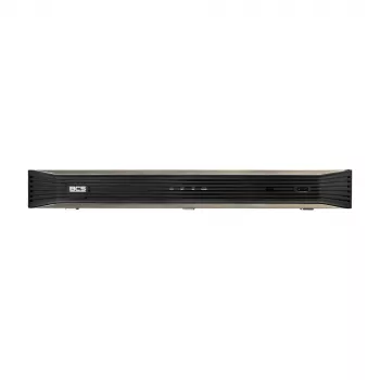BCS NVR PoE 4K de 16 canales BCS-P-NVR1602-A-4K-16P(5L) con 16 puertos PoE, 2 bahías SATA, H.265+