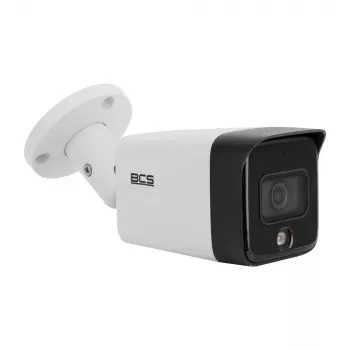 BCS Cámara IP tipo bala para exterior 8MP con analítica IA, objetivo de 3,6 mm, 30 m IR, IP67, PoE