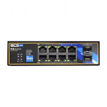 BCS BCS-B-ISP08G-2SFP Switch industrial no gestionado, 8 puertos Gigabit + 2 SFP, carril DIN