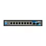 BCS BCS-B-SP08G-2SFP Switch Gigabit PoE+ de 8 puertos con 2 puertos SFP, 240W, industrial, no gestionado