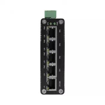 BCS ISP04G01G Switch industrial 4 puertos PoE+ con 1 uplink Gigabit